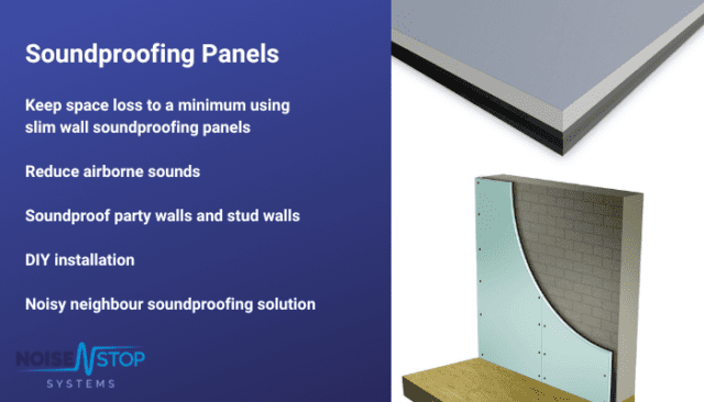 use direct to wall soundproofing panels to sound insulate walls without losing space