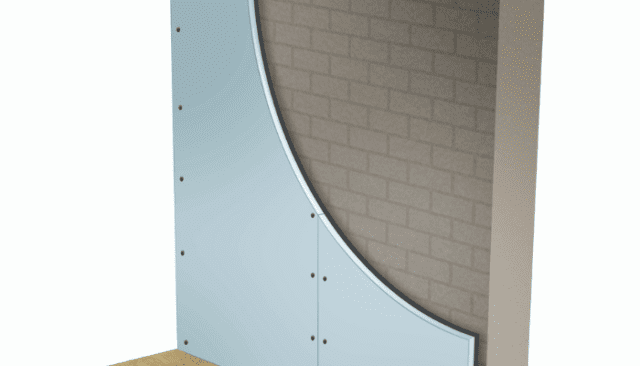 sound insulation panels applied directly to the wall