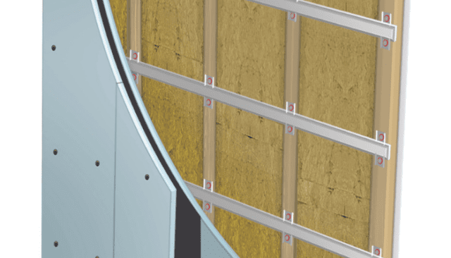 stud wall sound insulation system for soundproofing internal stud walls